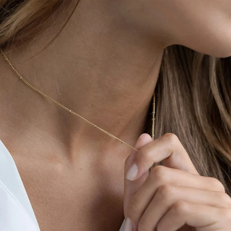 EManco Gold Farbe Edelstahl 316 Kette Choker Halskette Frauen Kette Halskette Sets für Frauen geschenk