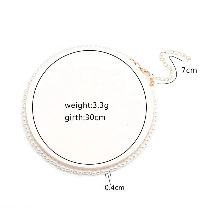LATS Perlen Damen Halskette Kpop Perlen Choker Halskette Gold Farbe Goth Chocker Schmuck Anhänger Halsketten 2022 Halsband für Mädchen