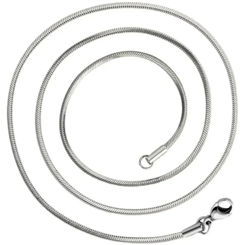 Punk Hip-Hop 2MM Schlangengliederkette 925 Sterling Silber Halskette für Männer Frauen Silber Männerschmuck Geschenke Cadenas Para Hombre
