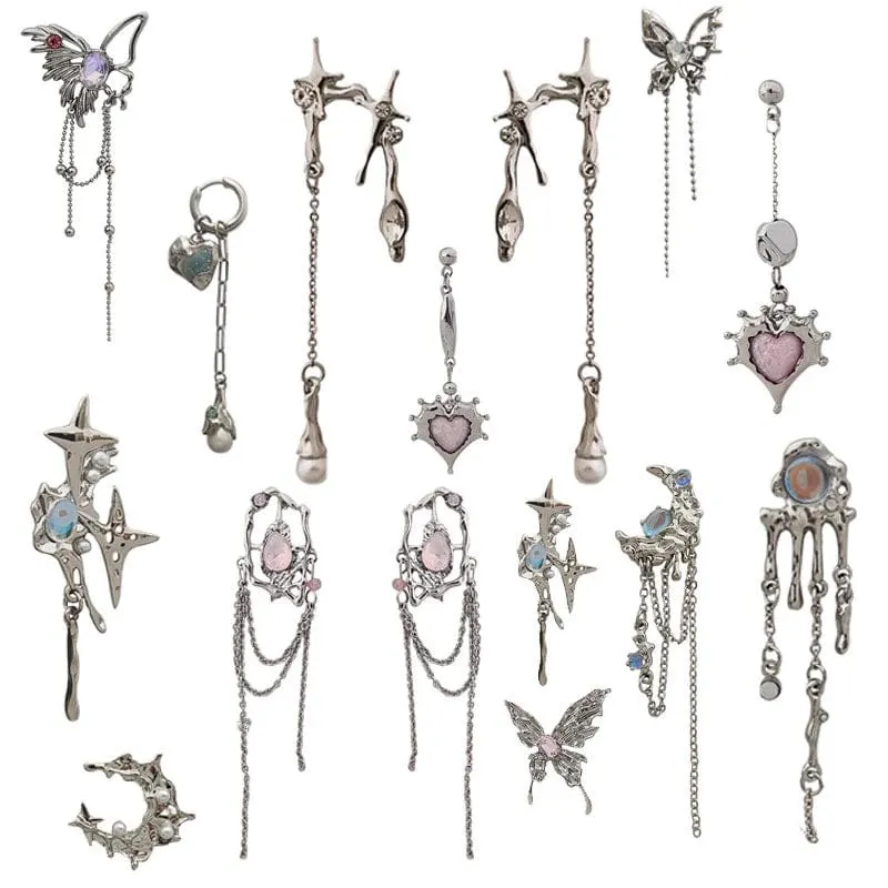 Neue Rosa Kreuz Halsketten für Frauen Y2k Mode Gothic Paar Schmuck Metall Ketten Colliers Anhänger Halskette Partei Schmuck Geschenke