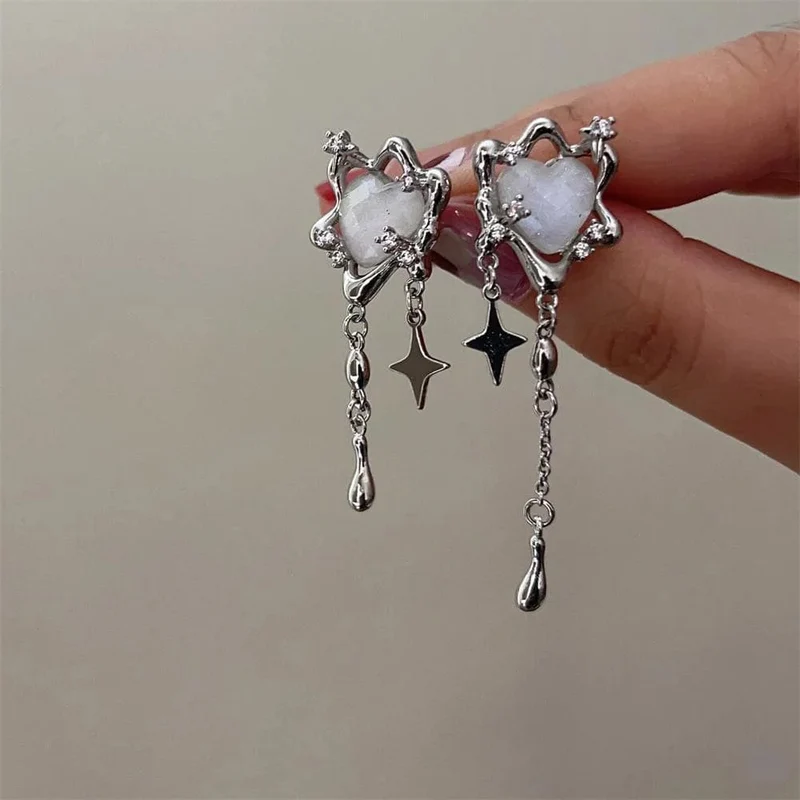 Neue Rosa Kreuz Halsketten für Frauen Y2k Mode Gothic Paar Schmuck Metall Ketten Colliers Anhänger Halskette Partei Schmuck Geschenke