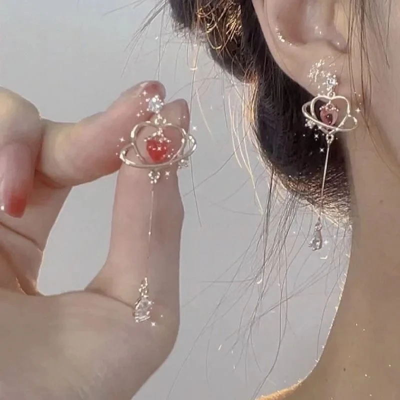 Neue Rosa Kreuz Halsketten für Frauen Y2k Mode Gothic Paar Schmuck Metall Ketten Colliers Anhänger Halskette Partei Schmuck Geschenke