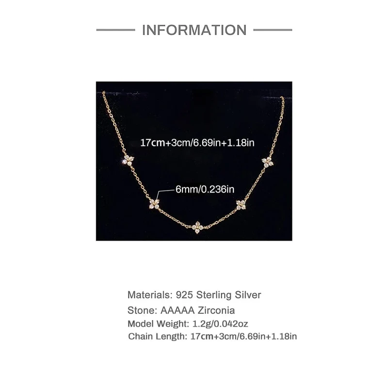 CANNER Echt S925 Sterling Silber Mini Zirkon Blume Anhänger Armband Kette für frauen Edlen Schmuck Geschenke Gold Armbänder Armreifen