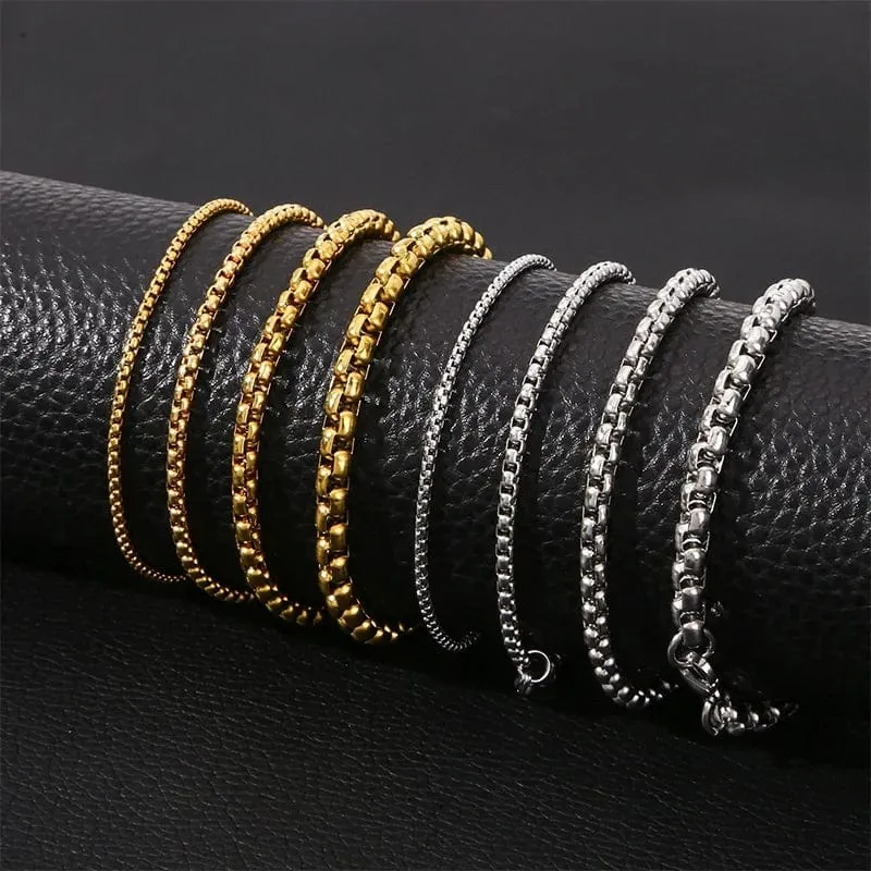 Edelstahl Quadratische Kugelkette Armband Männer Titan Stahl Schmuck Hip-Hop Armband Für Frauen Mode Trend Zubehör Gif