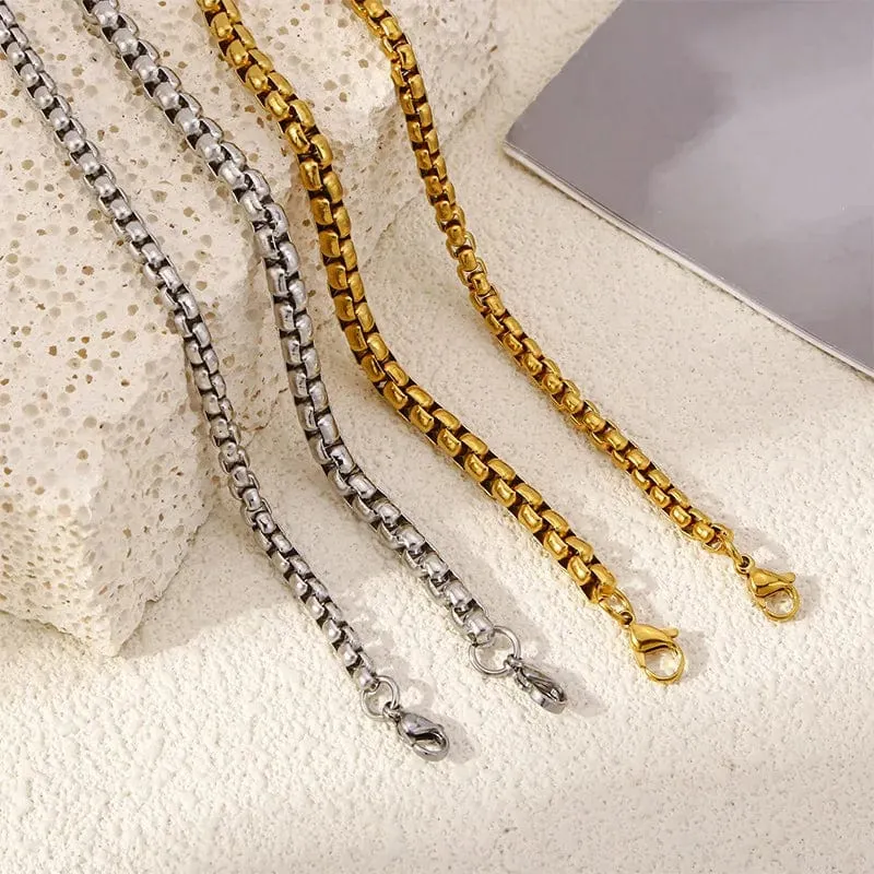 Edelstahl Quadratische Kugelkette Armband Männer Titan Stahl Schmuck Hip-Hop Armband Für Frauen Mode Trend Zubehör Gif