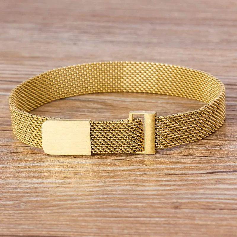 Klassisches magnetisches Mesh-Armband aus Edelstahl, Uhrenarmband, 7 Farben zur Auswahl, für Männer und Frauen, Liebhaber, Armreif, Schmuck, Geschenk