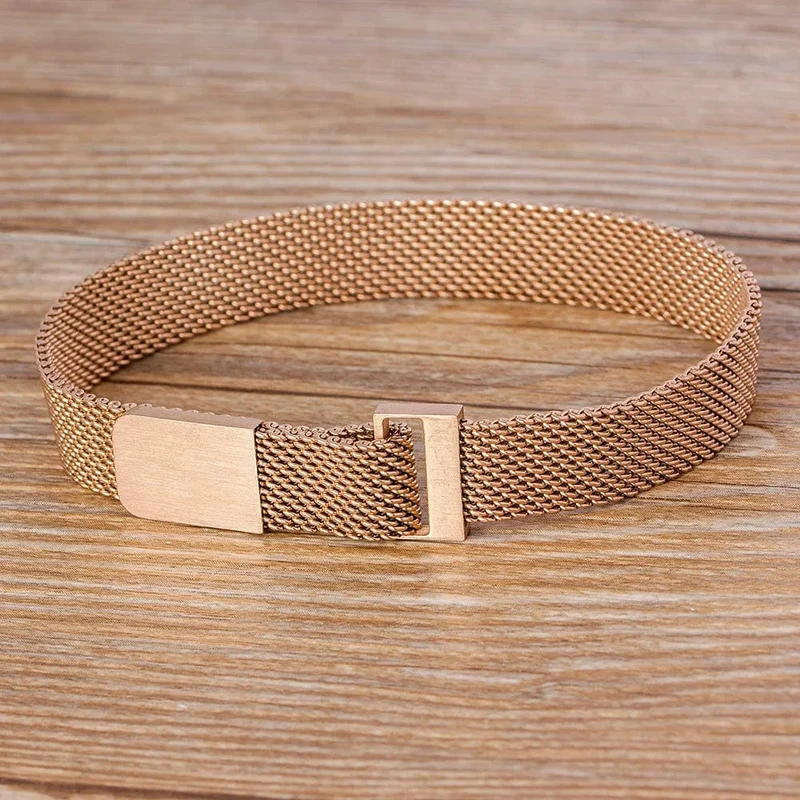 Klassisches magnetisches Mesh-Armband aus Edelstahl, Uhrenarmband, 7 Farben zur Auswahl, für Männer und Frauen, Liebhaber, Armreif, Schmuck, Geschenk