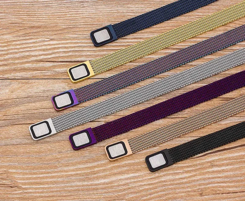 Klassisches magnetisches Mesh-Armband aus Edelstahl, Uhrenarmband, 7 Farben zur Auswahl, für Männer und Frauen, Liebhaber, Armreif, Schmuck, Geschenk