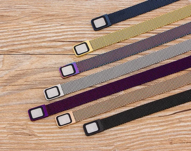 Klassisches magnetisches Mesh-Armband aus Edelstahl, Uhrenarmband, 7 Farben zur Auswahl, für Männer und Frauen, Liebhaber, Armreif, Schmuck, Geschenk