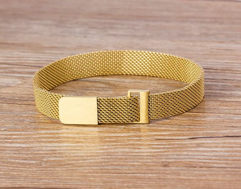 Klassisches magnetisches Mesh-Armband aus Edelstahl, Uhrenarmband, 7 Farben zur Auswahl, für Männer und Frauen, Liebhaber, Armreif, Schmuck, Geschenk