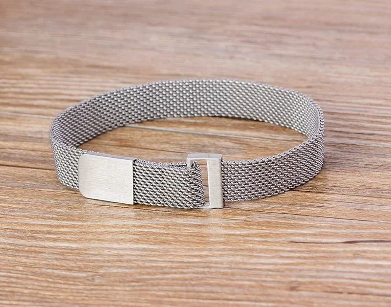 Klassisches magnetisches Mesh-Armband aus Edelstahl, Uhrenarmband, 7 Farben zur Auswahl, für Männer und Frauen, Liebhaber, Armreif, Schmuck, Geschenk