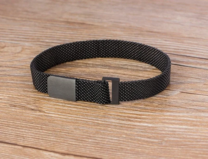 Klassisches magnetisches Mesh-Armband aus Edelstahl, Uhrenarmband, 7 Farben zur Auswahl, für Männer und Frauen, Liebhaber, Armreif, Schmuck, Geschenk