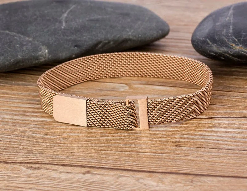 Klassisches magnetisches Mesh-Armband aus Edelstahl, Uhrenarmband, 7 Farben zur Auswahl, für Männer und Frauen, Liebhaber, Armreif, Schmuck, Geschenk