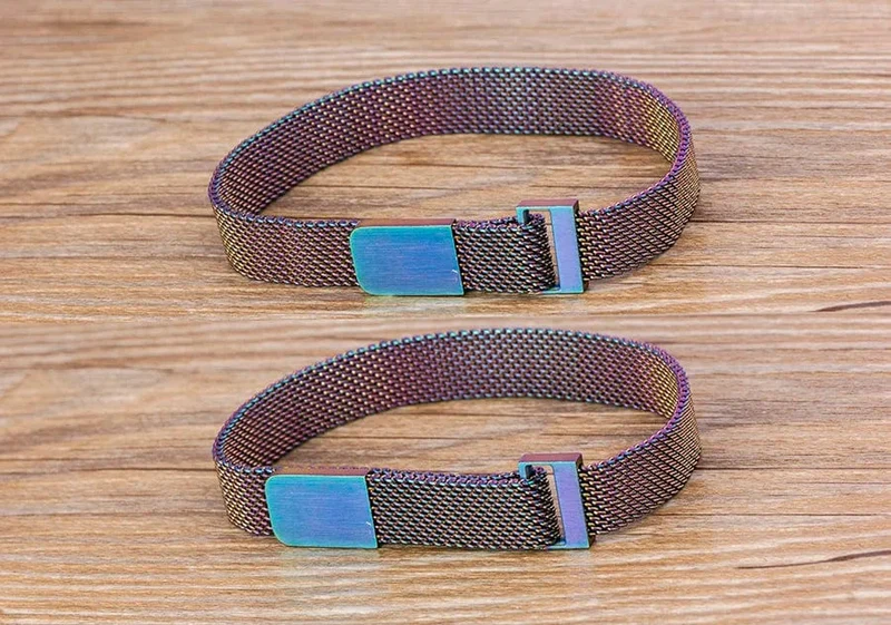 Klassisches magnetisches Mesh-Armband aus Edelstahl, Uhrenarmband, 7 Farben zur Auswahl, für Männer und Frauen, Liebhaber, Armreif, Schmuck, Geschenk