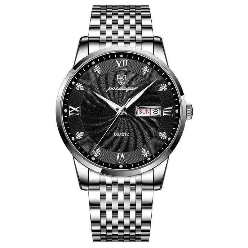 2024 neue Top-Marke Luxus Herren Uhren Leuchtende Wasserdichte Edelstahl Uhr Quarz Männer Datum Kalender Business Armbanduhr
