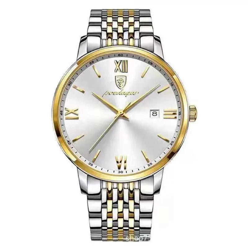 2024 neue Top-Marke Luxus Herren Uhren Leuchtende Wasserdichte Edelstahl Uhr Quarz Männer Datum Kalender Business Armbanduhr