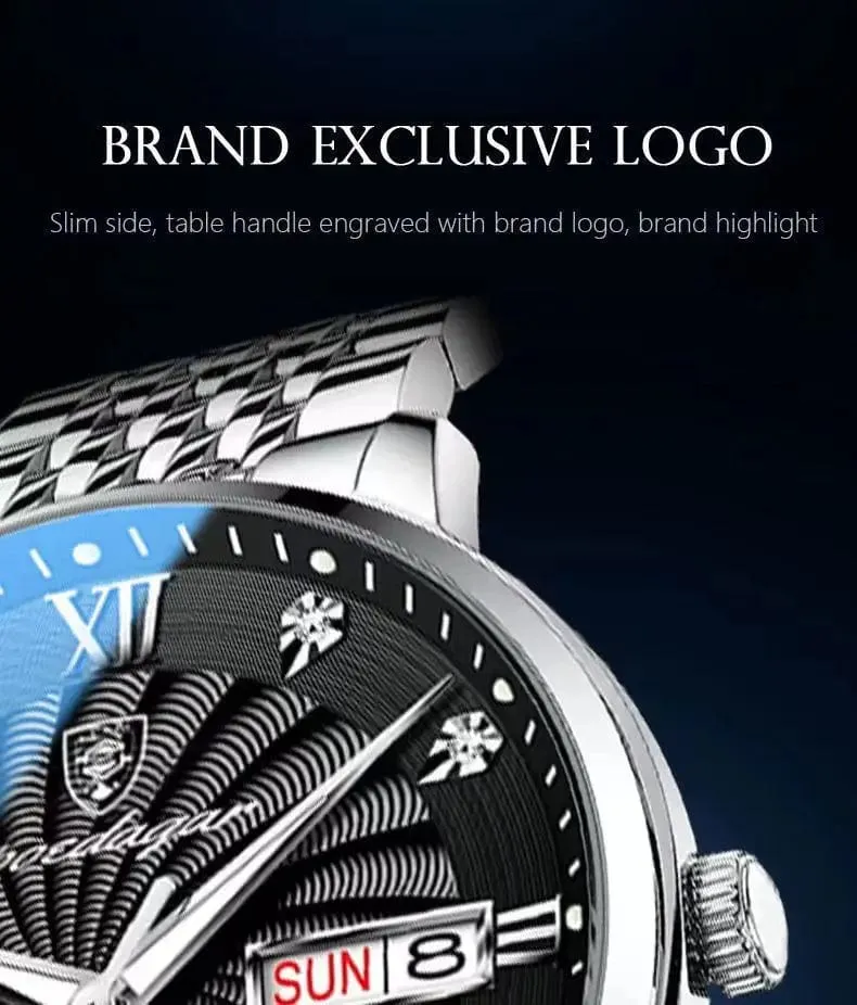2024 neue Top-Marke Luxus Herren Uhren Leuchtende Wasserdichte Edelstahl Uhr Quarz Männer Datum Kalender Business Armbanduhr