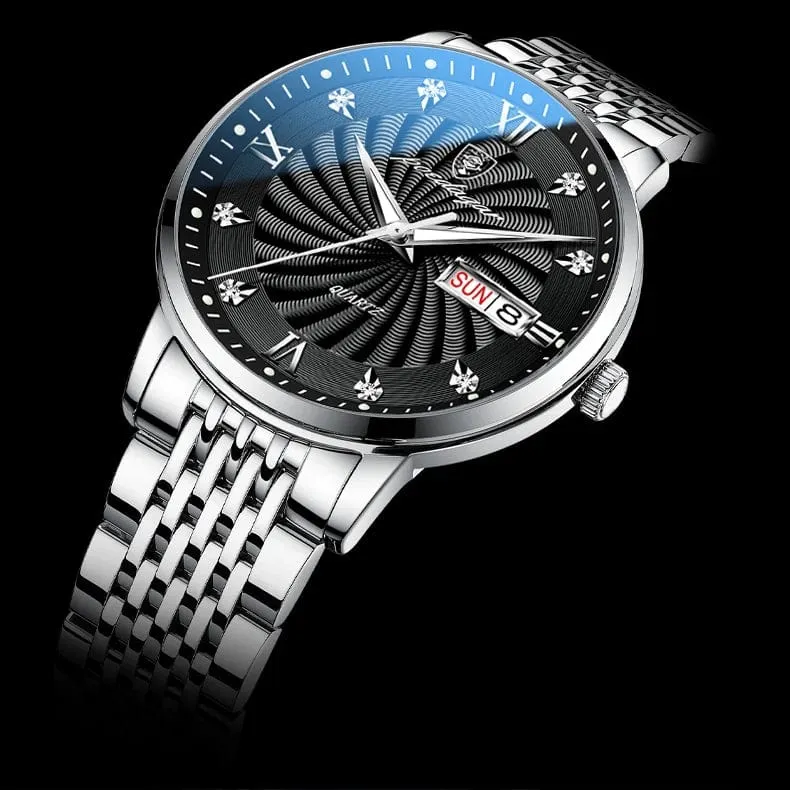 2024 neue Top-Marke Luxus Herren Uhren Leuchtende Wasserdichte Edelstahl Uhr Quarz Männer Datum Kalender Business Armbanduhr