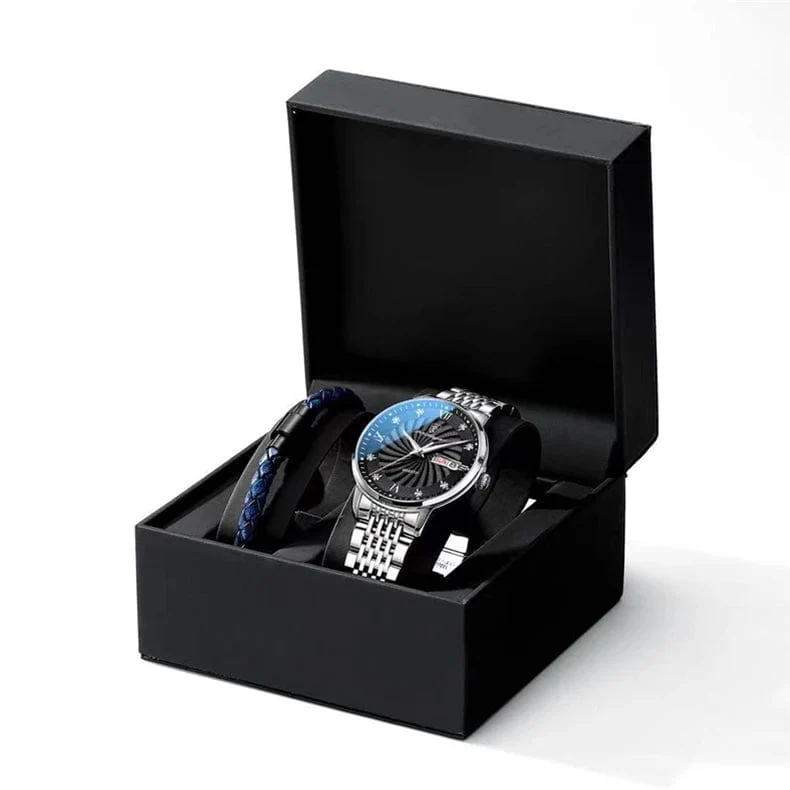 2024 neue Top-Marke Luxus Herren Uhren Leuchtende Wasserdichte Edelstahl Uhr Quarz Männer Datum Kalender Business Armbanduhr