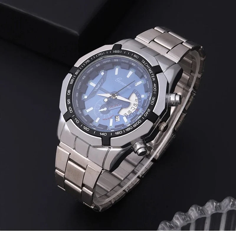 Mode Herren Sport Uhren für Männer Edelstahl Quarz Uhr Luxus Mann Business Casual Armbanduhr Relogio Masculino
