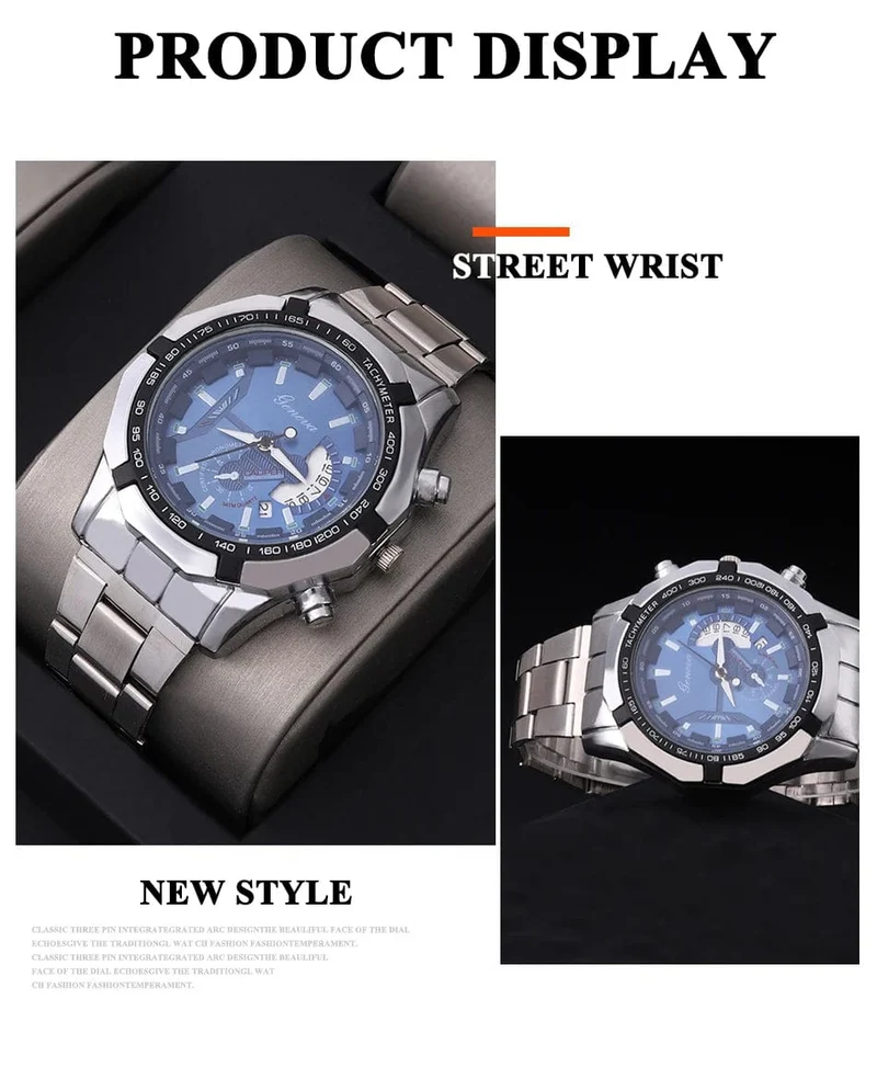 Mode Herren Sport Uhren für Männer Edelstahl Quarz Uhr Luxus Mann Business Casual Armbanduhr Relogio Masculino