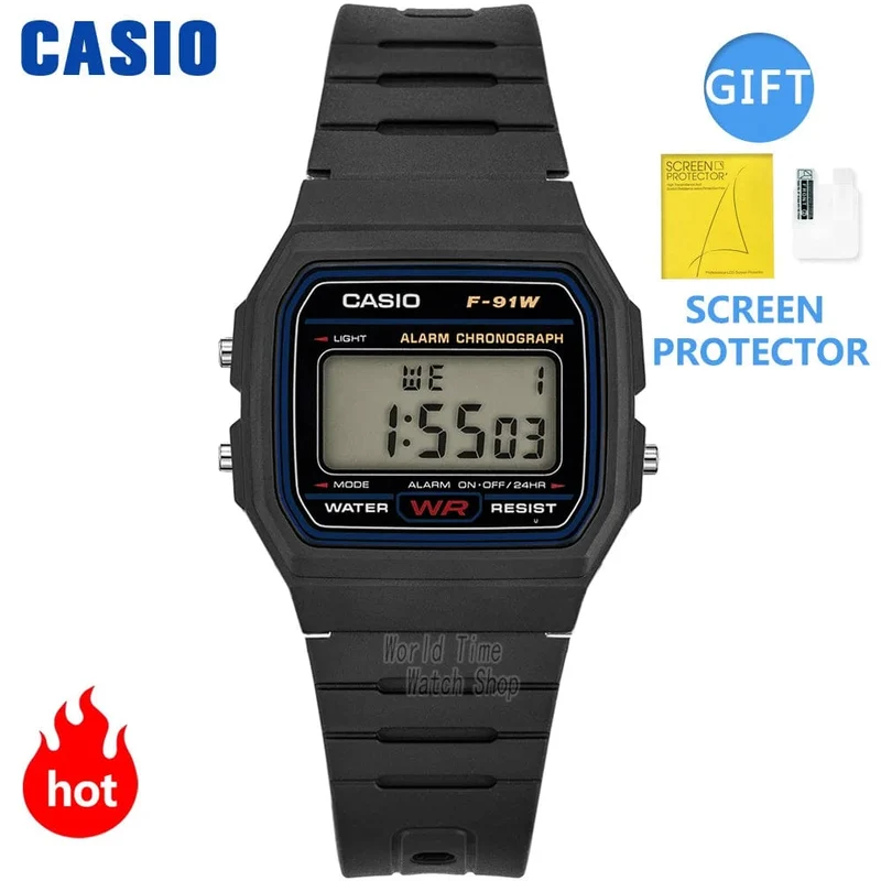 Casio Uhr Männer Top Luxus Set Militär LED Digitaluhr Sport Wasserdicht Quarz Herrenuhr Neutral Watchs F91W Serie