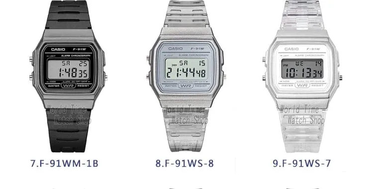Casio Uhr Männer Top Luxus Set Militär LED Digitaluhr Sport Wasserdicht Quarz Herrenuhr Neutral Watchs F91W Serie
