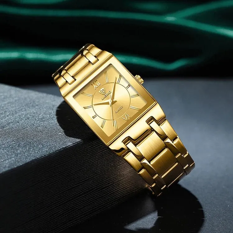 LiEBIG Mode Damen Uhren Weiblich Mädchen Männlich Uhr Luxus Voller Stahl Goldene Quarz Armbanduhren Für Frauen Herren Relogio Feminin