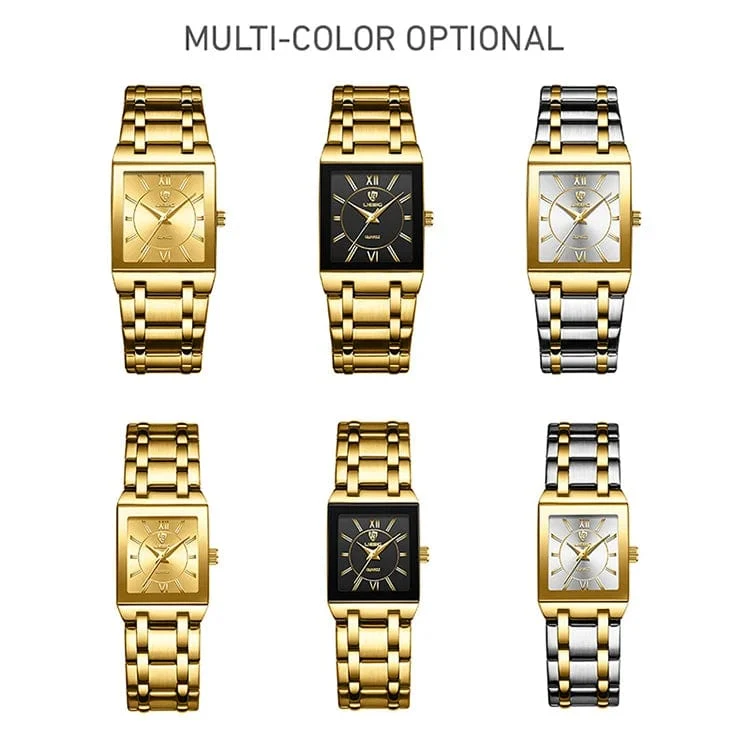 LiEBIG Mode Damen Uhren Weiblich Mädchen Männlich Uhr Luxus Voller Stahl Goldene Quarz Armbanduhren Für Frauen Herren Relogio Feminin