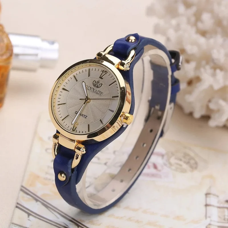 2024 Quarzuhr Frauen PU Leder Dünnen Riemen Armbanduhr Damen Uhren Einfarbig Mode Frauen Geschenk Uhr Uhren Para Mujer
