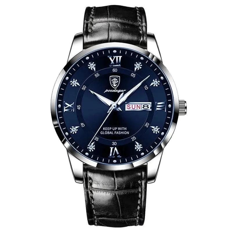 2024 männer Uhren Wasserdicht Leucht Top Marke Luxus Leder Casual Sport Quarz Armbanduhr Military Mann Uhr Für Männer relogio