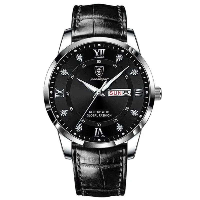 2024 männer Uhren Wasserdicht Leucht Top Marke Luxus Leder Casual Sport Quarz Armbanduhr Military Mann Uhr Für Männer relogio