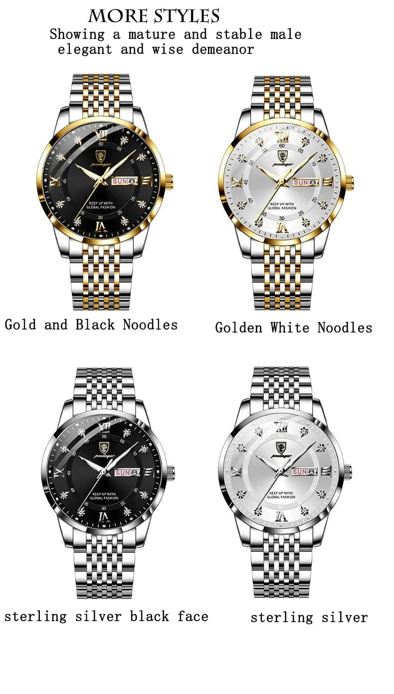 2024 männer Uhren Wasserdicht Leucht Top Marke Luxus Leder Casual Sport Quarz Armbanduhr Military Mann Uhr Für Männer relogio