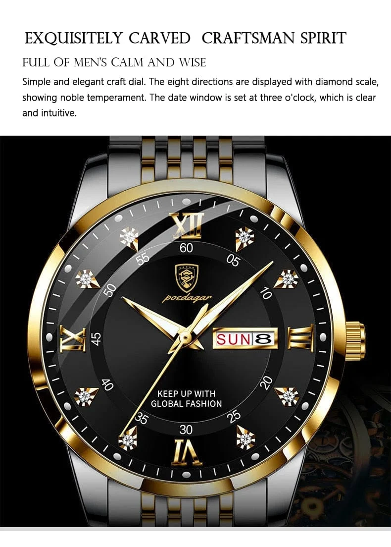 2024 männer Uhren Wasserdicht Leucht Top Marke Luxus Leder Casual Sport Quarz Armbanduhr Military Mann Uhr Für Männer relogio