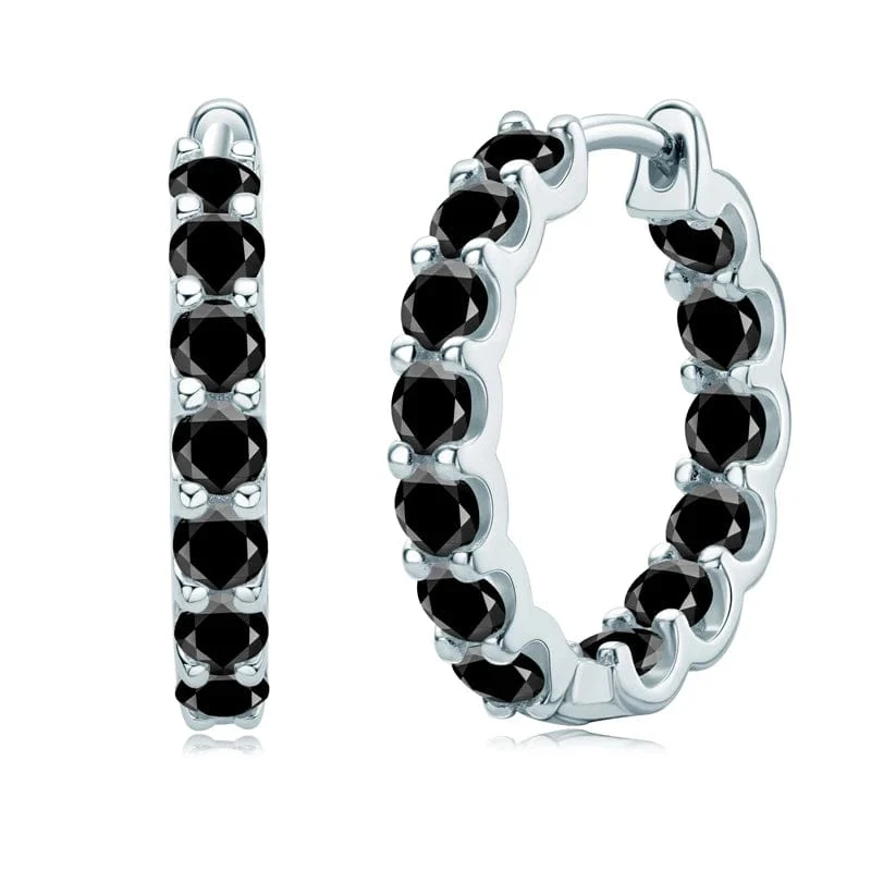 IOGOU Creolen, 100 % 925 Sterling Silber, echte 3 mm Moissanite-Ohrstecker für Frauen, funkelnder Schmuck, Geschenke mit GRA-Zertifikat