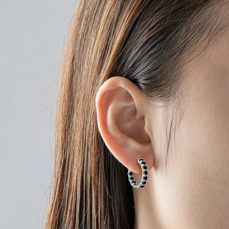 IOGOU Creolen, 100 % 925 Sterling Silber, echte 3 mm Moissanite-Ohrstecker für Frauen, funkelnder Schmuck, Geschenke mit GRA-Zertifikat