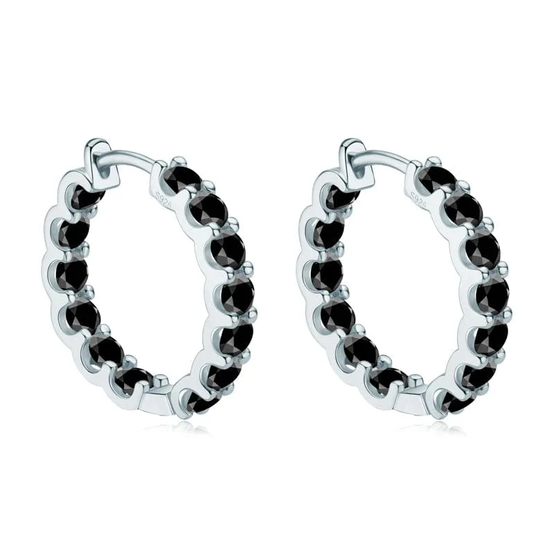 IOGOU Creolen, 100 % 925 Sterling Silber, echte 3 mm Moissanite-Ohrstecker für Frauen, funkelnder Schmuck, Geschenke mit GRA-Zertifikat