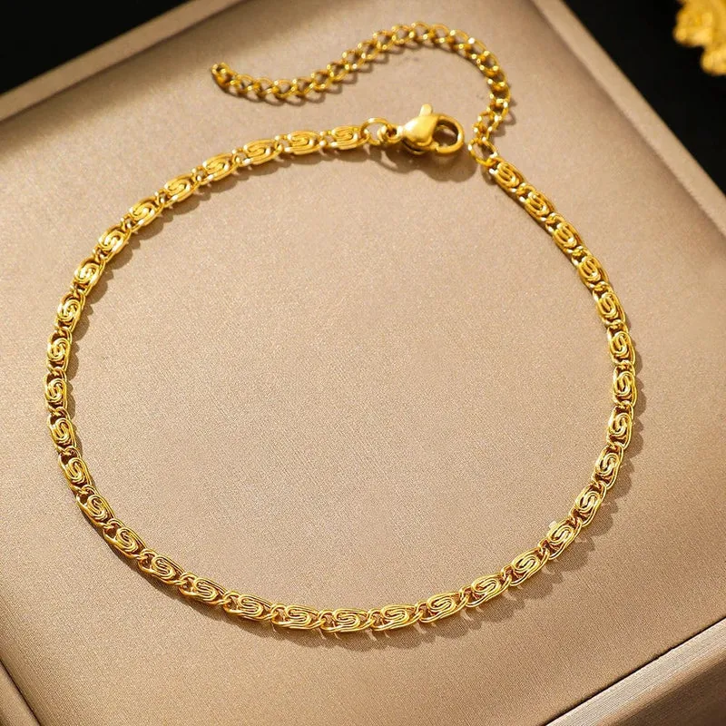 Edelstahlarmband im neuen Stil, Einfachheit, Subtilität, Büroklammerkette, leichtes Luxusarmband für Frauen, Schmuck für den täglichen Gebrauch