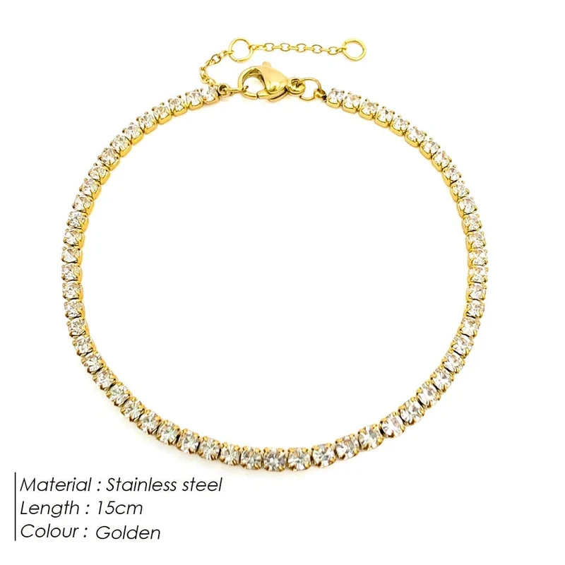 eManco Edelstahl Damen Zirkonia Tennisarmband Klassische Braut Accessoires Großhandel