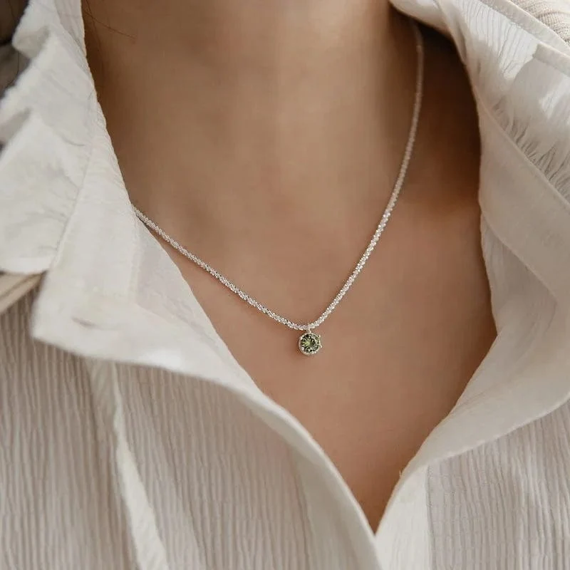 2023 neue Beliebte Silber Farbe Funkelnden Schlüsselbein Kette Choker Halskette Für Frauen Edlen Schmuck Hochzeit Party Geschenk