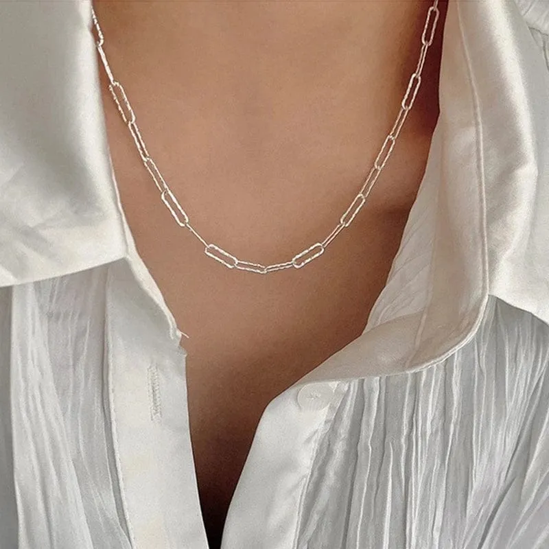 2023 neue Beliebte Silber Farbe Funkelnden Schlüsselbein Kette Choker Halskette Für Frauen Edlen Schmuck Hochzeit Party Geschenk