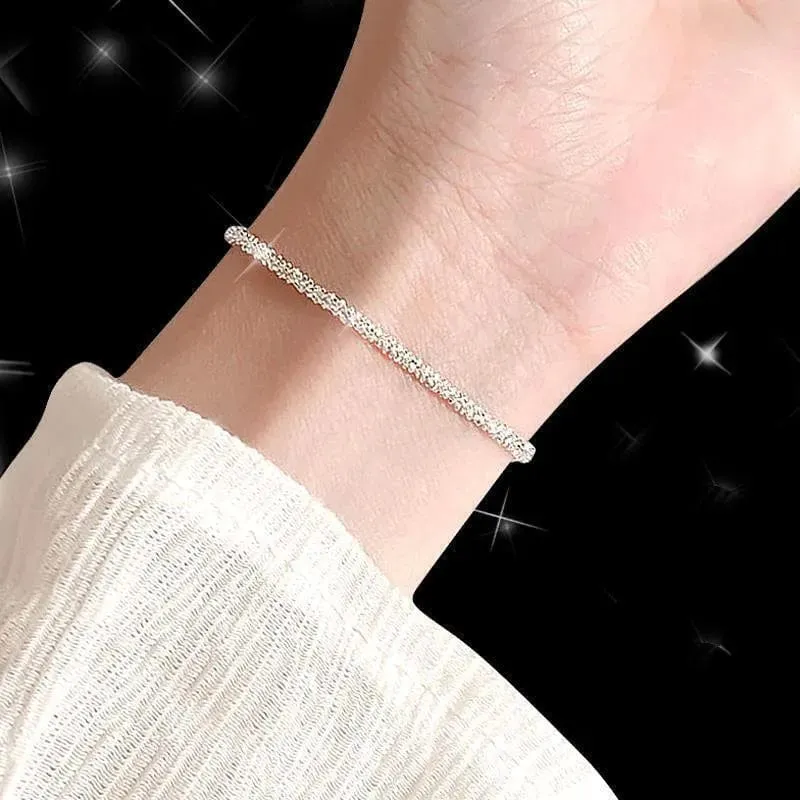 2023 neue Beliebte Silber Farbe Funkelnden Schlüsselbein Kette Choker Halskette Für Frauen Edlen Schmuck Hochzeit Party Geschenk