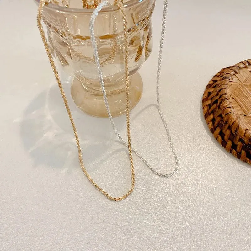 2023 neue Beliebte Silber Farbe Funkelnden Schlüsselbein Kette Choker Halskette Für Frauen Edlen Schmuck Hochzeit Party Geschenk