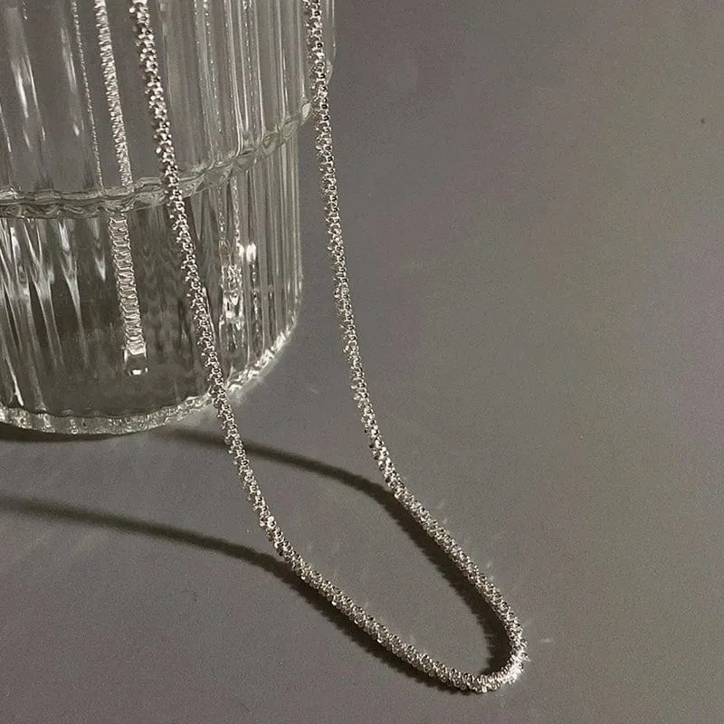2023 neue Beliebte Silber Farbe Funkelnden Schlüsselbein Kette Choker Halskette Für Frauen Edlen Schmuck Hochzeit Party Geschenk