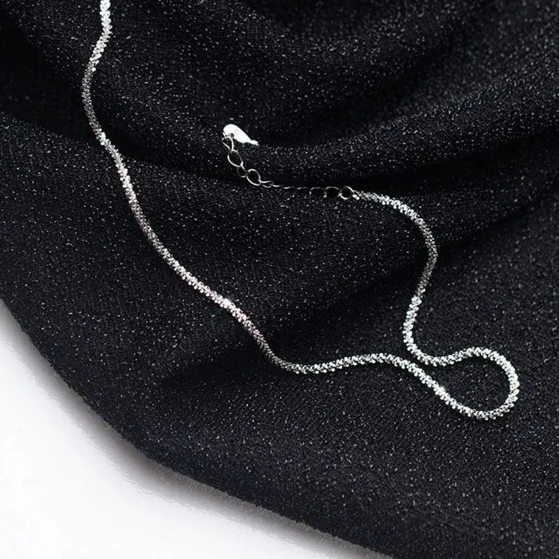 2023 neue Beliebte Silber Farbe Funkelnden Schlüsselbein Kette Choker Halskette Für Frauen Edlen Schmuck Hochzeit Party Geschenk