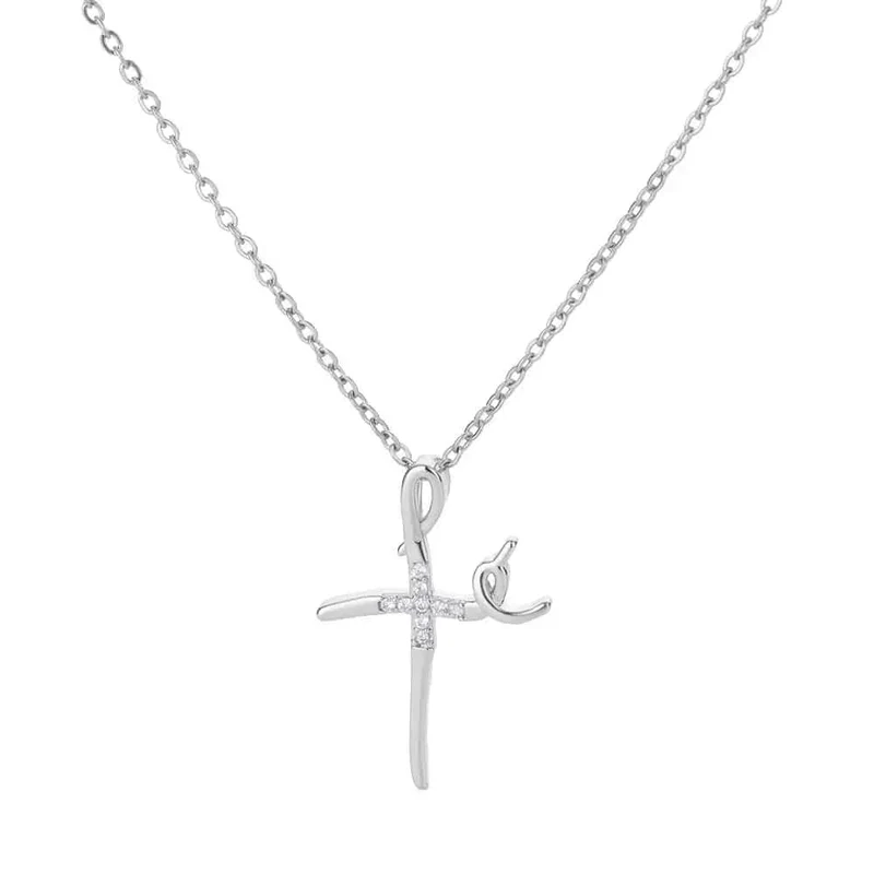 Zirkon Kreuz Anhänger Halskette für Frauen Gold Farbe Edelstahl Kragen Neckalces 2024 Trend Goth Party Hochzeit Schmuck Geschenke