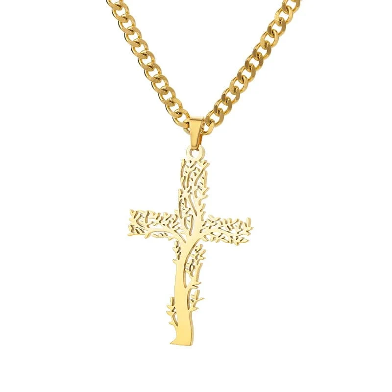 Zirkon Kreuz Anhänger Halskette für Frauen Gold Farbe Edelstahl Kragen Neckalces 2024 Trend Goth Party Hochzeit Schmuck Geschenke