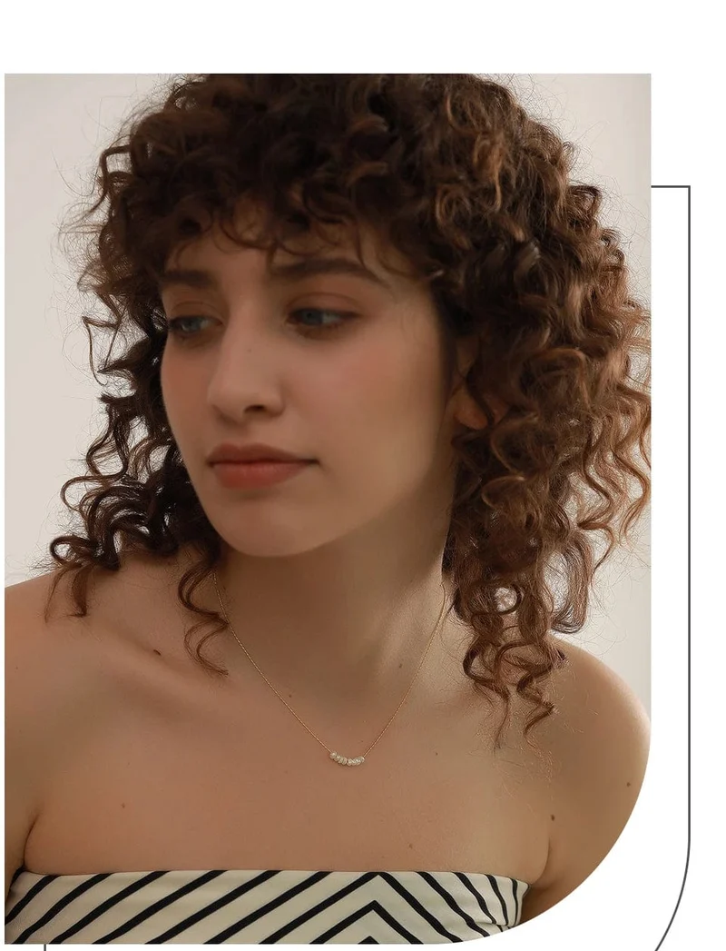 Yhpup Anlauffreie Natürliche Perlen Schicke Exquisite Halskette Dünne Kette Edelstahl Minimalistischer Charm Halsband Schmuck Damen