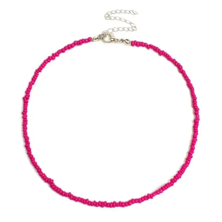 Böhmen Weiß Farbe Acryl Perle Halsband Halskette Für Frauen Vintage Kette Neckace Mode Schmuck Großhandel