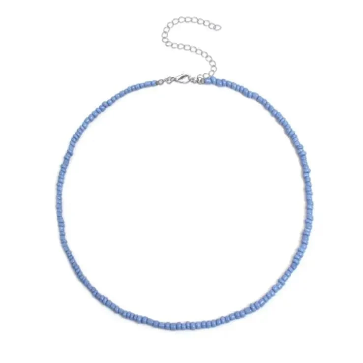 Böhmen Weiß Farbe Acryl Perle Halsband Halskette Für Frauen Vintage Kette Neckace Mode Schmuck Großhandel